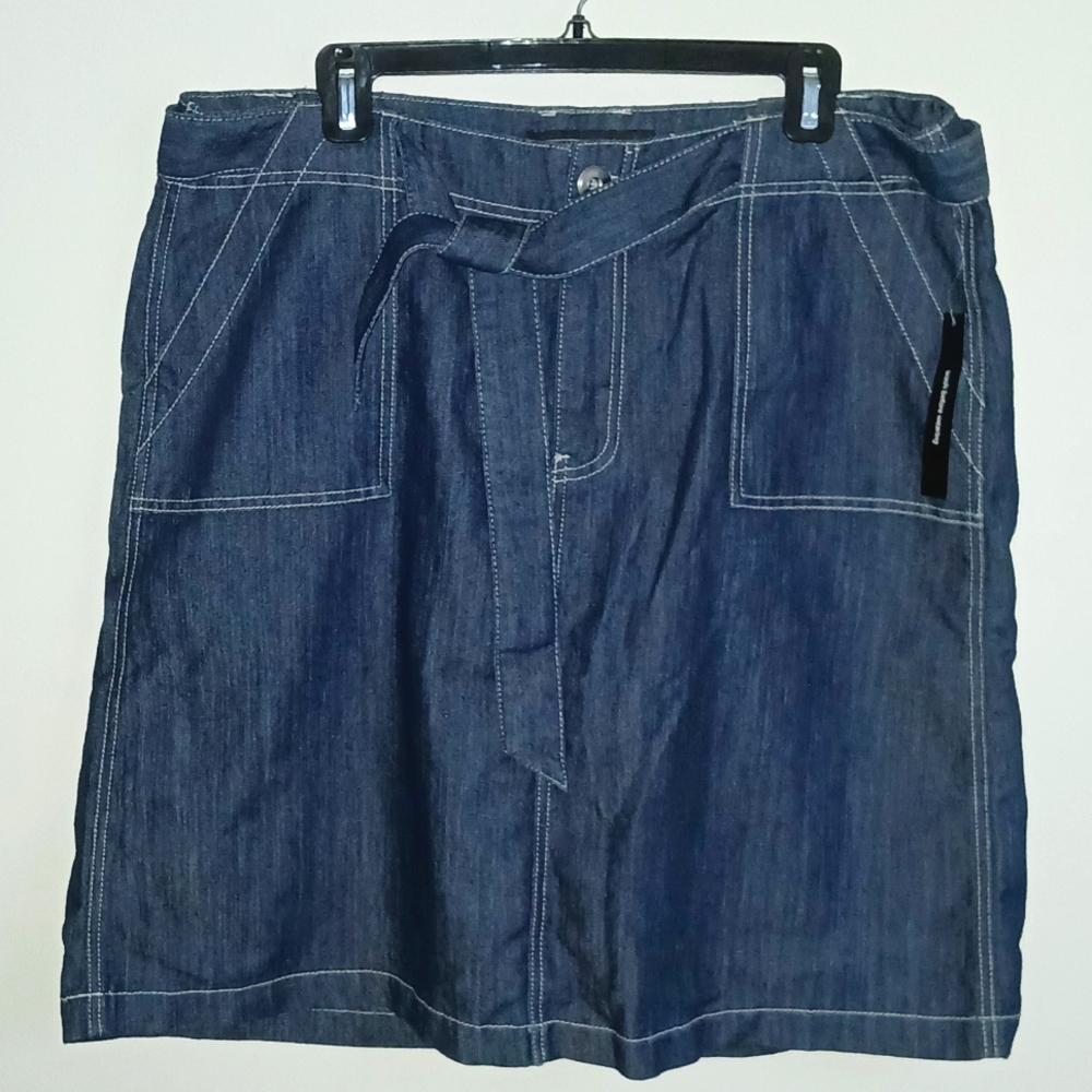Venezia Denim Skirt Dark Rinse Size 16W